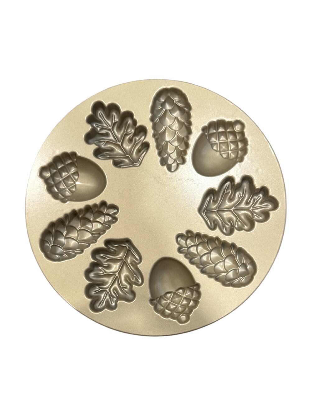 Nordic Ware Gold Woodland Cakelets Pan Autumn Baking Pan
